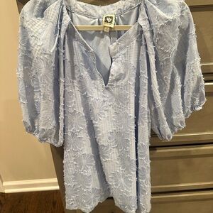 Light Blue Floral Women Top